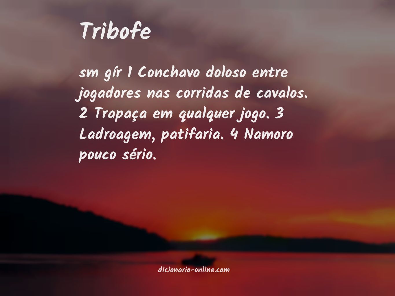 Significado de tribofe