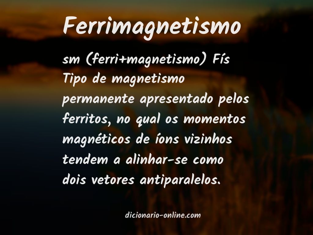 Significado de ferrimagnetismo