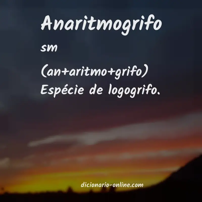 Significado de anaritmogrifo