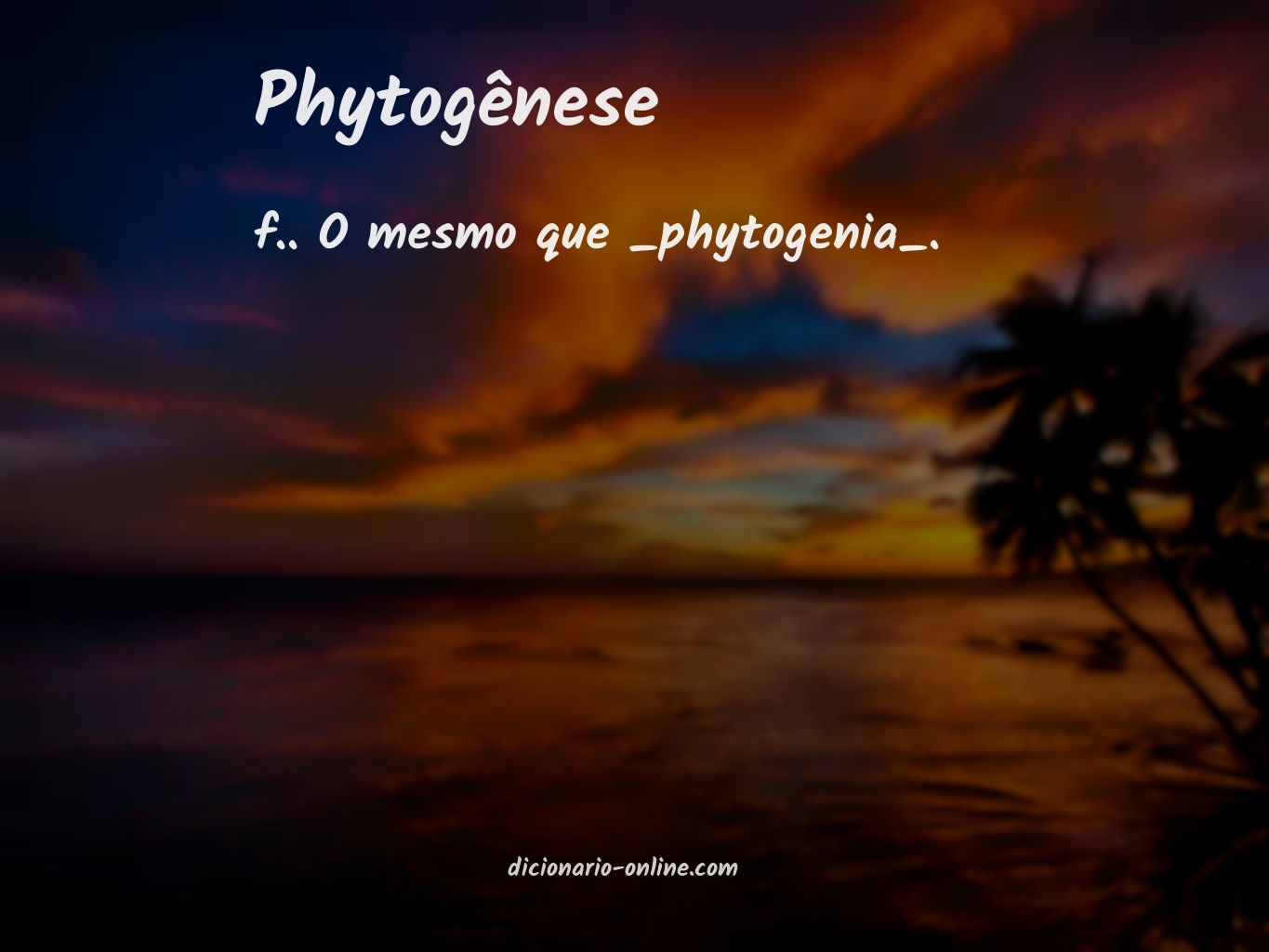 Significado de phytogênese