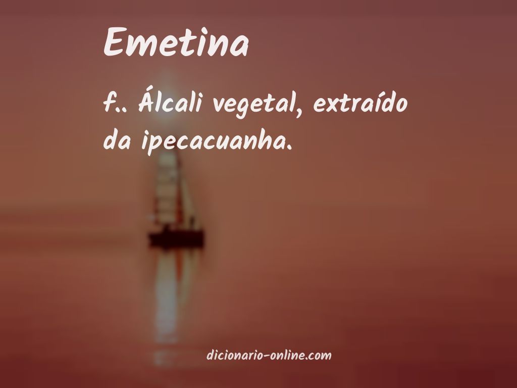 Significado de emetina