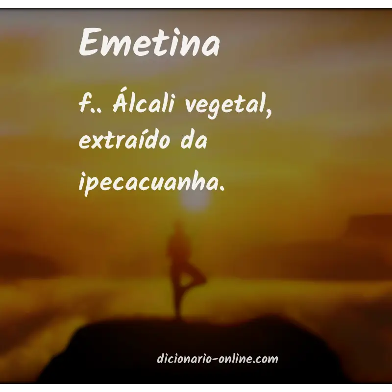 Significado de emetina