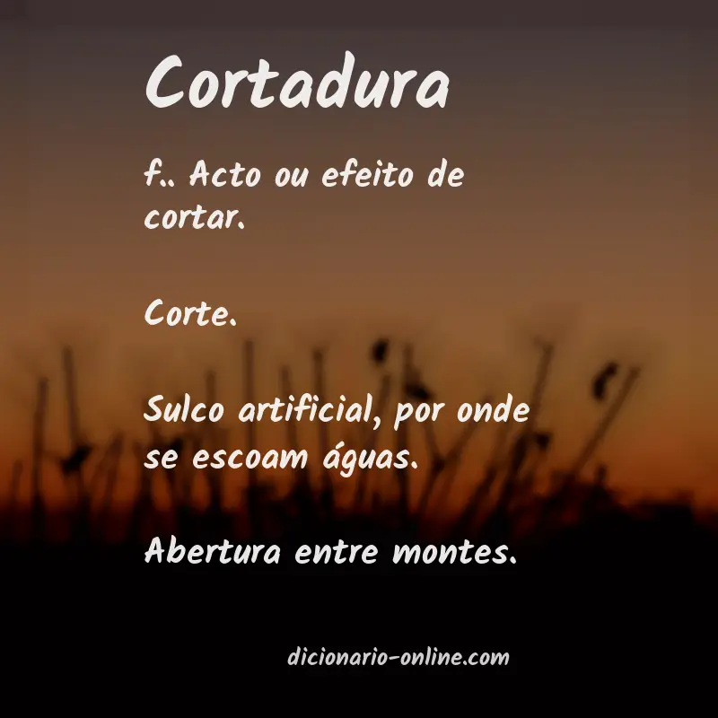 Significado de cortadura