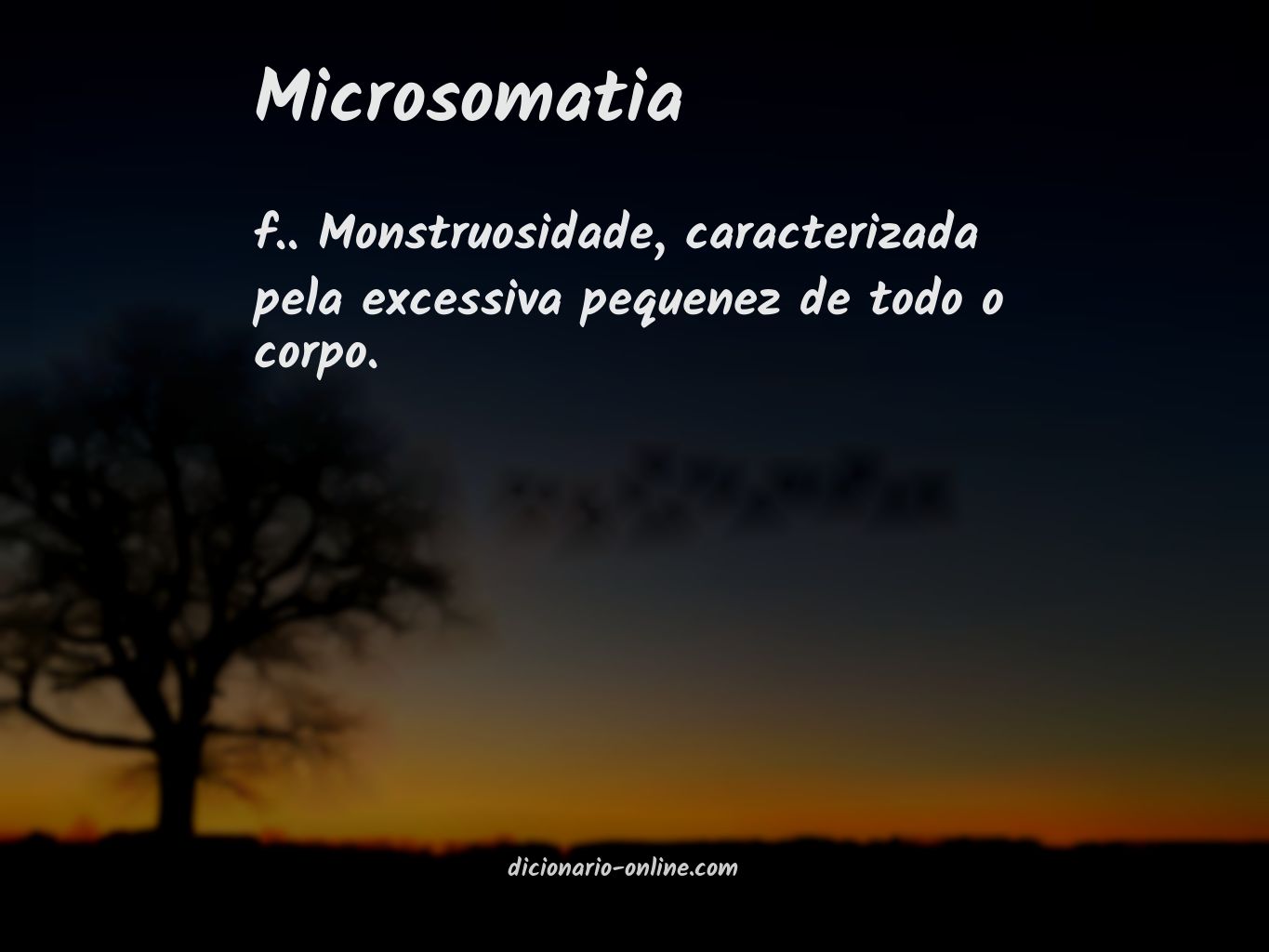 Significado de microsomatia