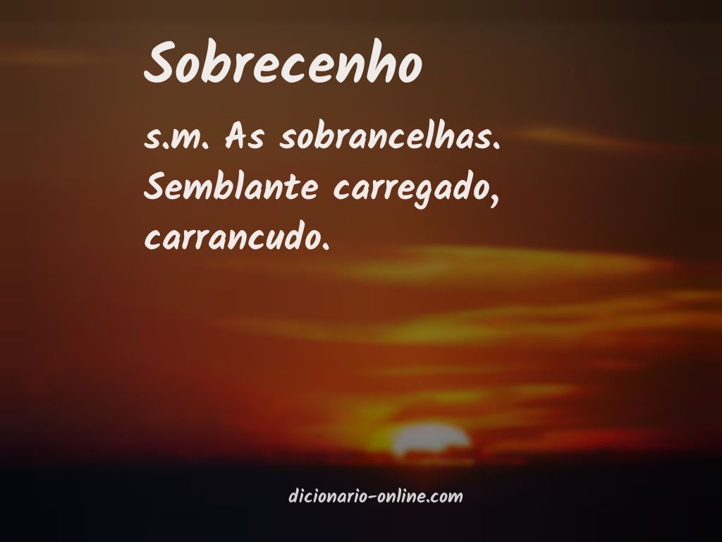 Significado de sobrecenho