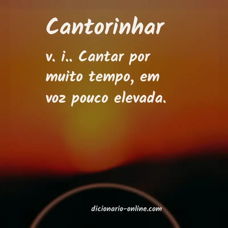 Significado de cantorinhar