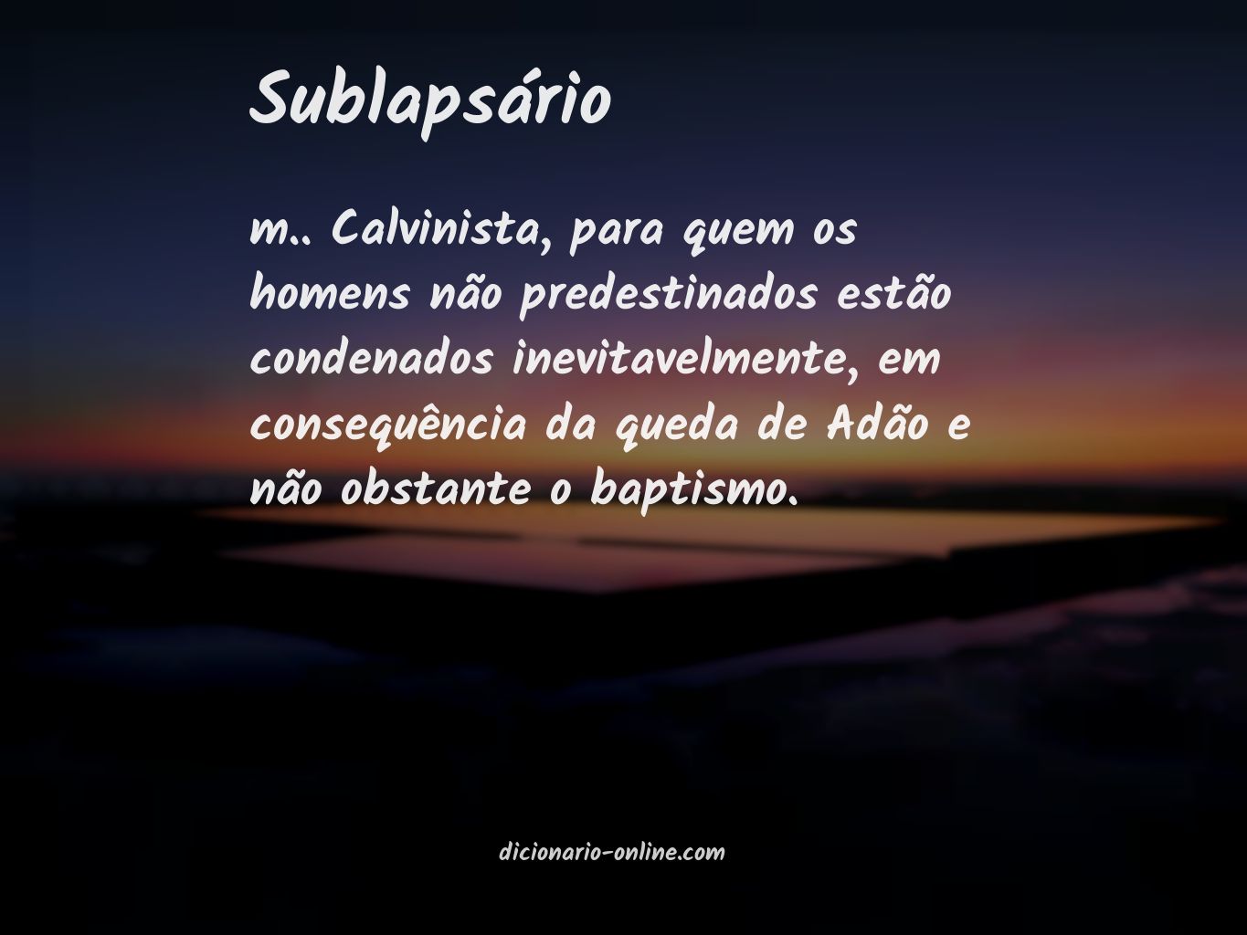 Significado de sublapsário