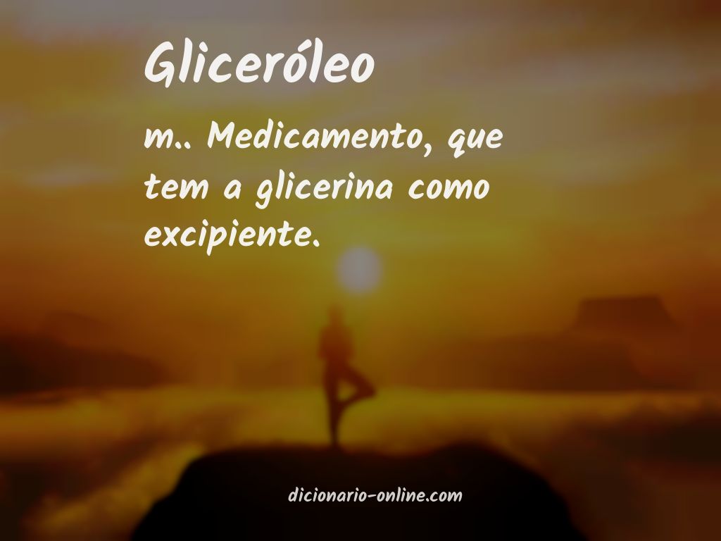 Significado de gliceróleo