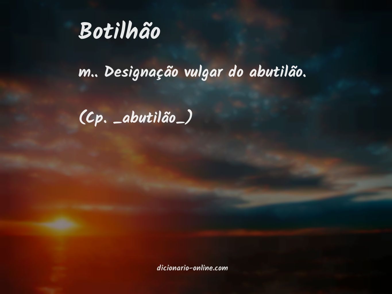 Significado de botilhão