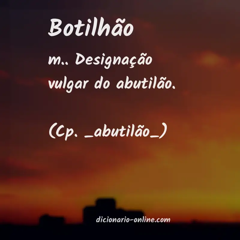 Significado de botilhão