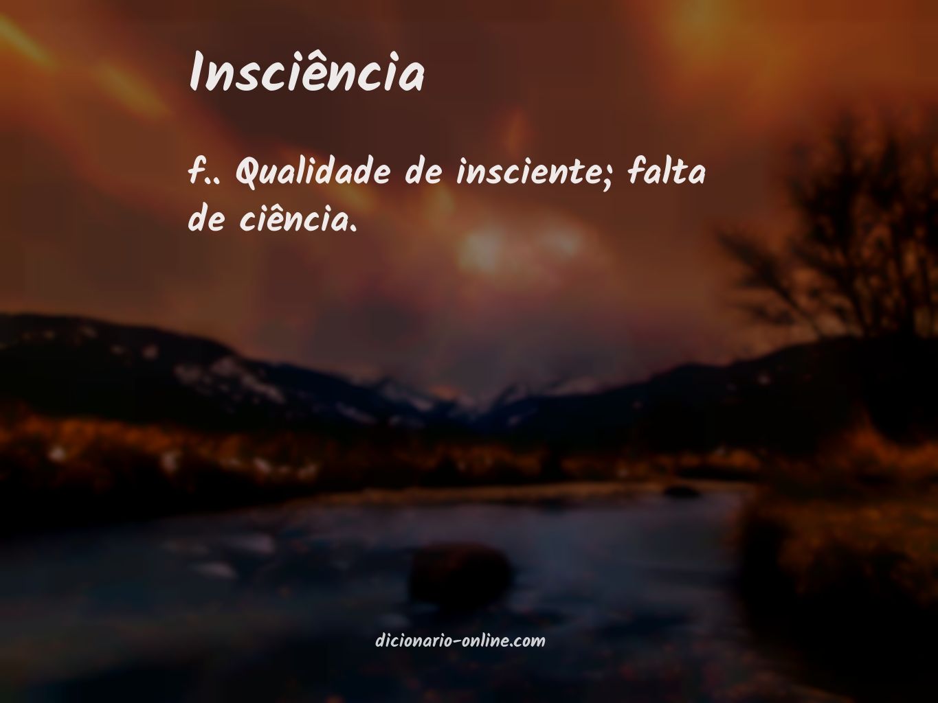 Significado de insciência