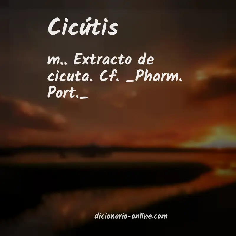 Significado de cicútis