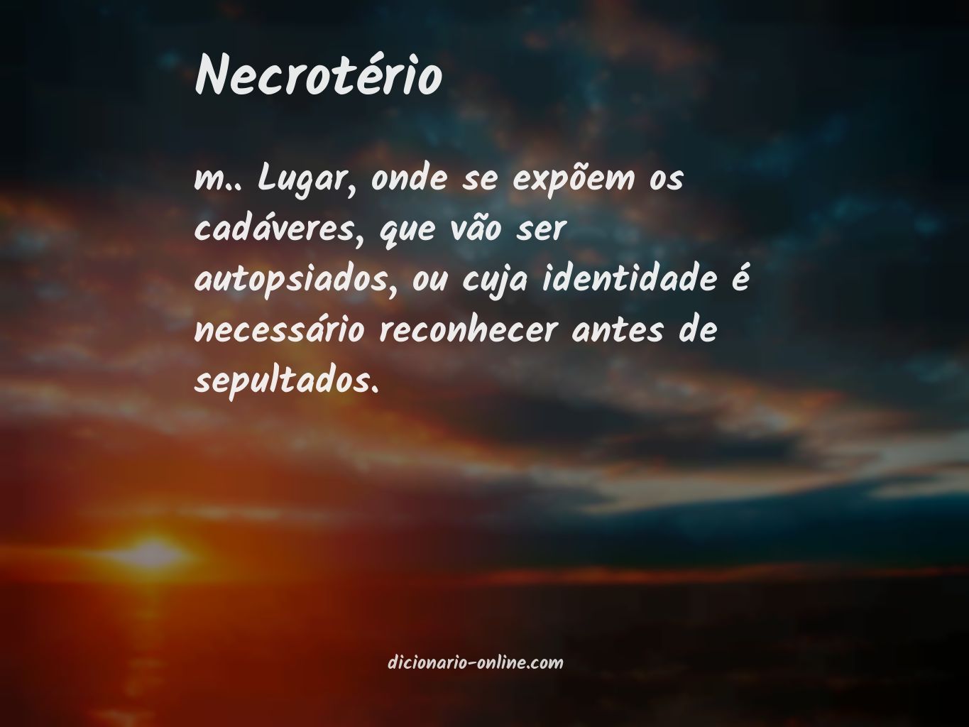 Significado de necrotério