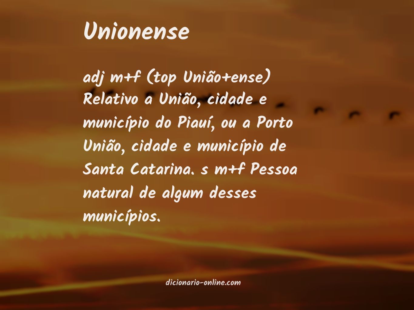 Significado de unionense