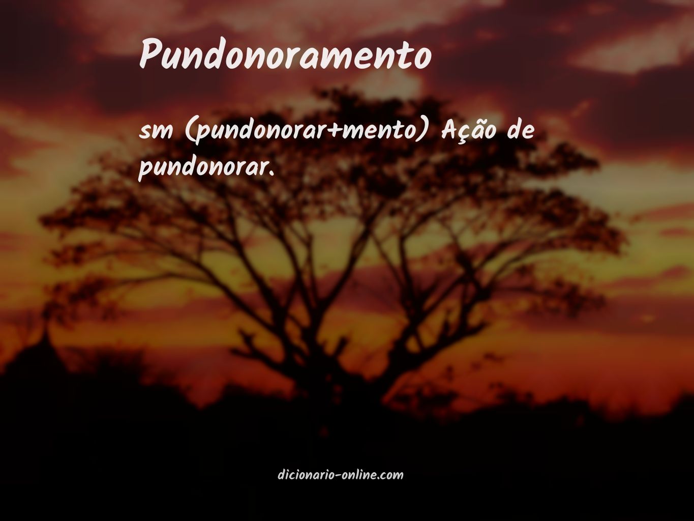 Significado de pundonoramento