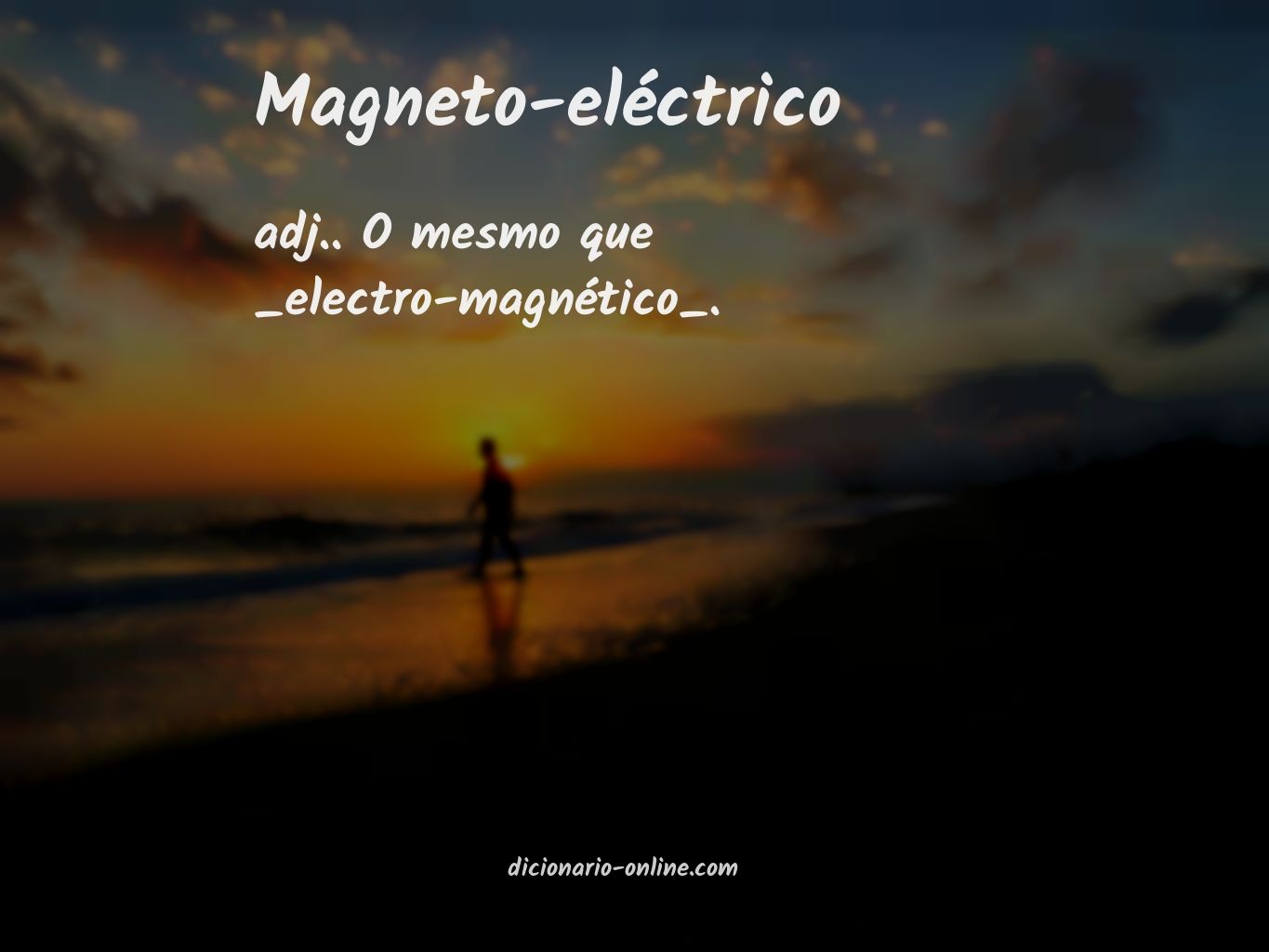 Significado de magneto-eléctrico