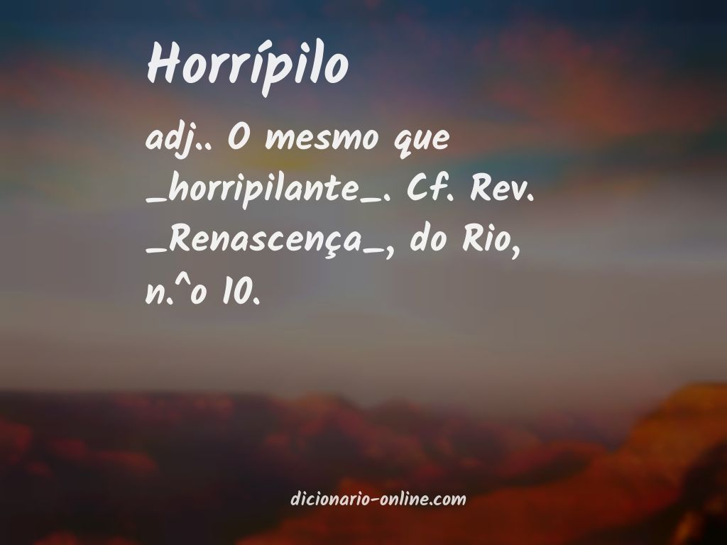 Significado de horrípilo