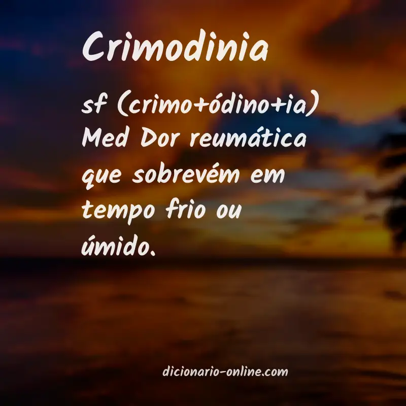 Significado de crimodinia