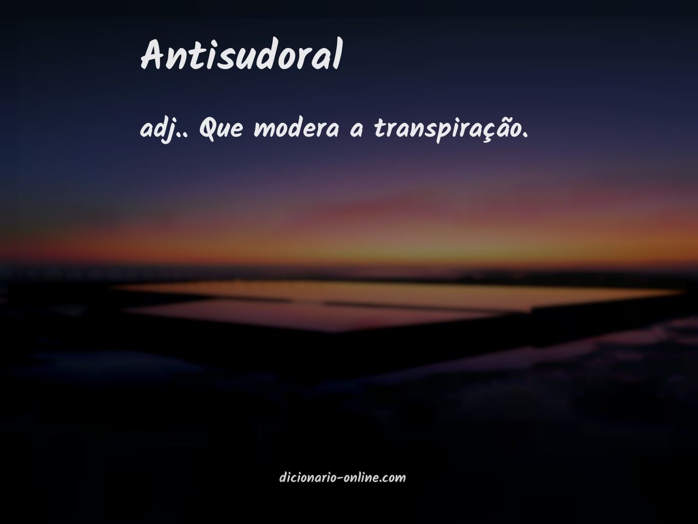 Significado de antisudoral