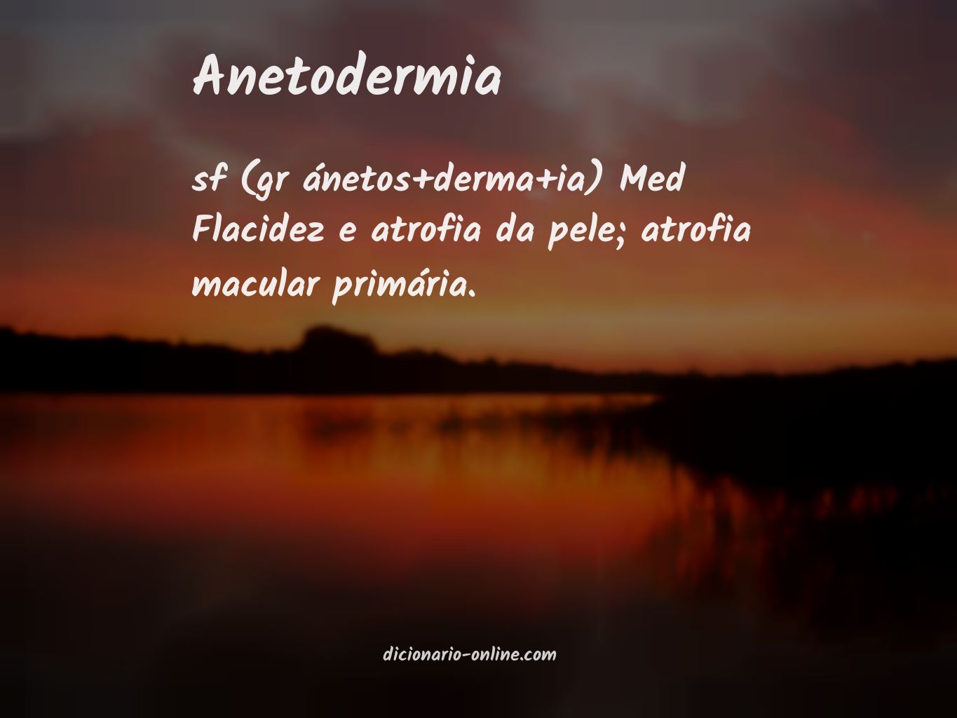 Significado de anetodermia