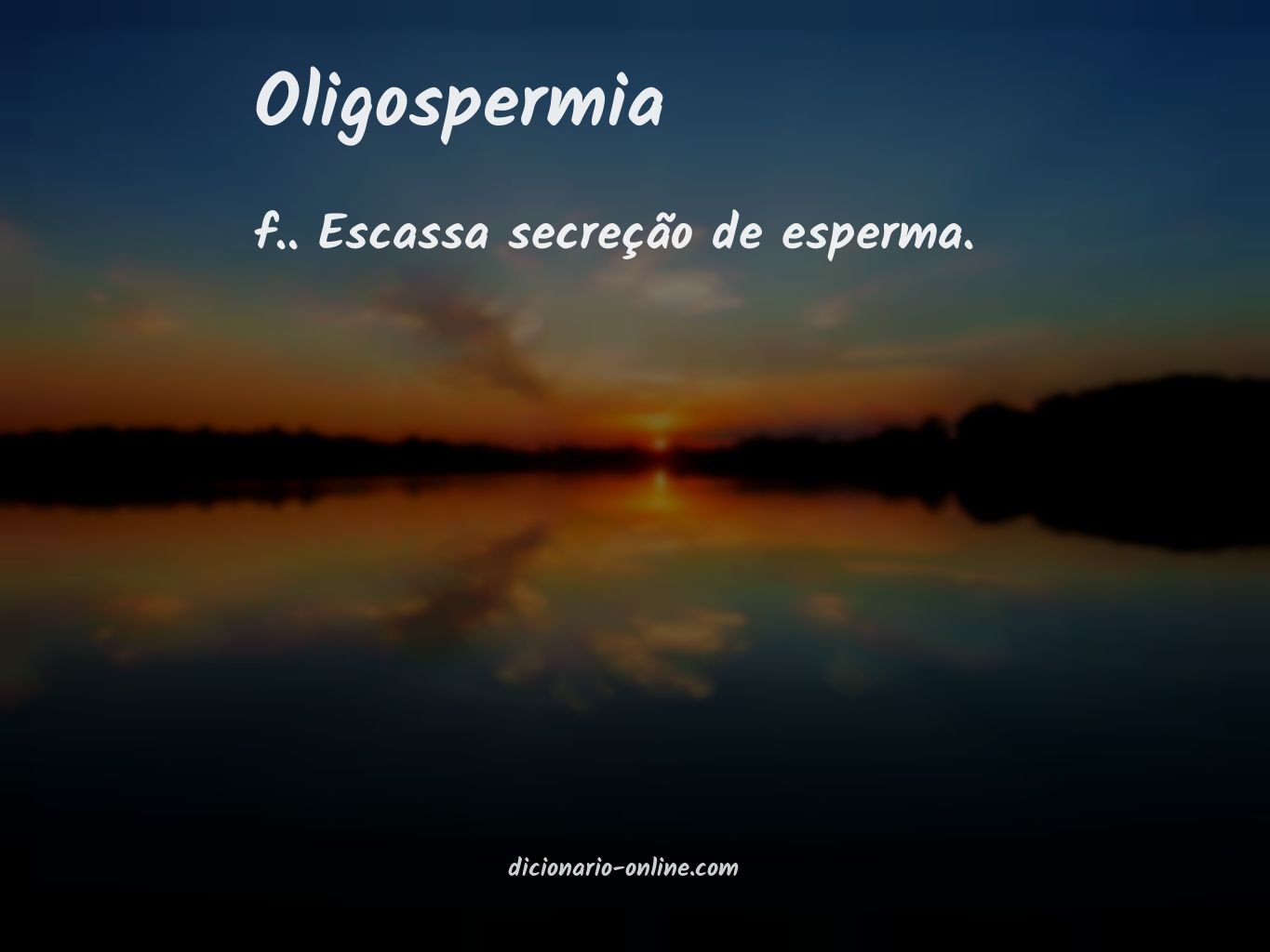 Significado de oligospermia