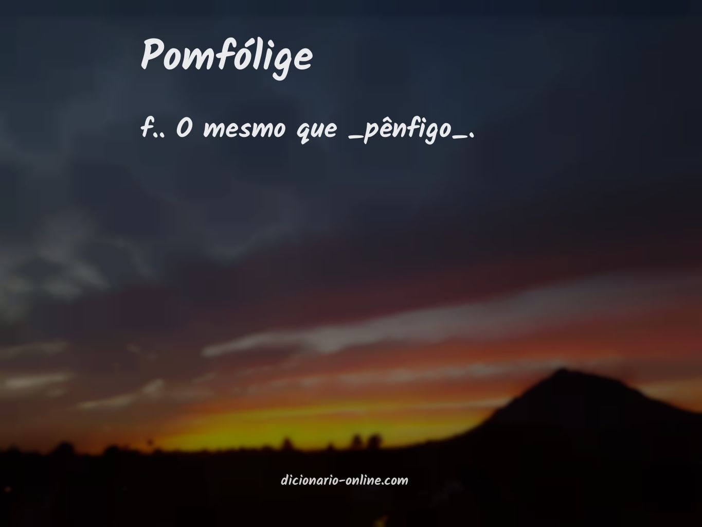 Significado de pomfólige