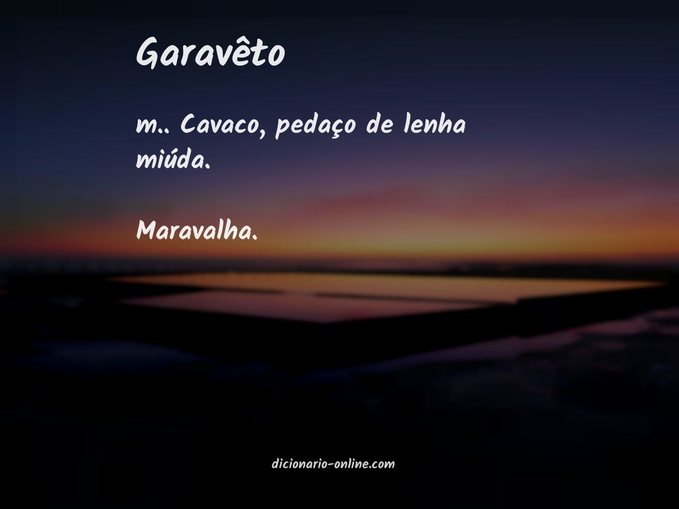 Significado de garavêto