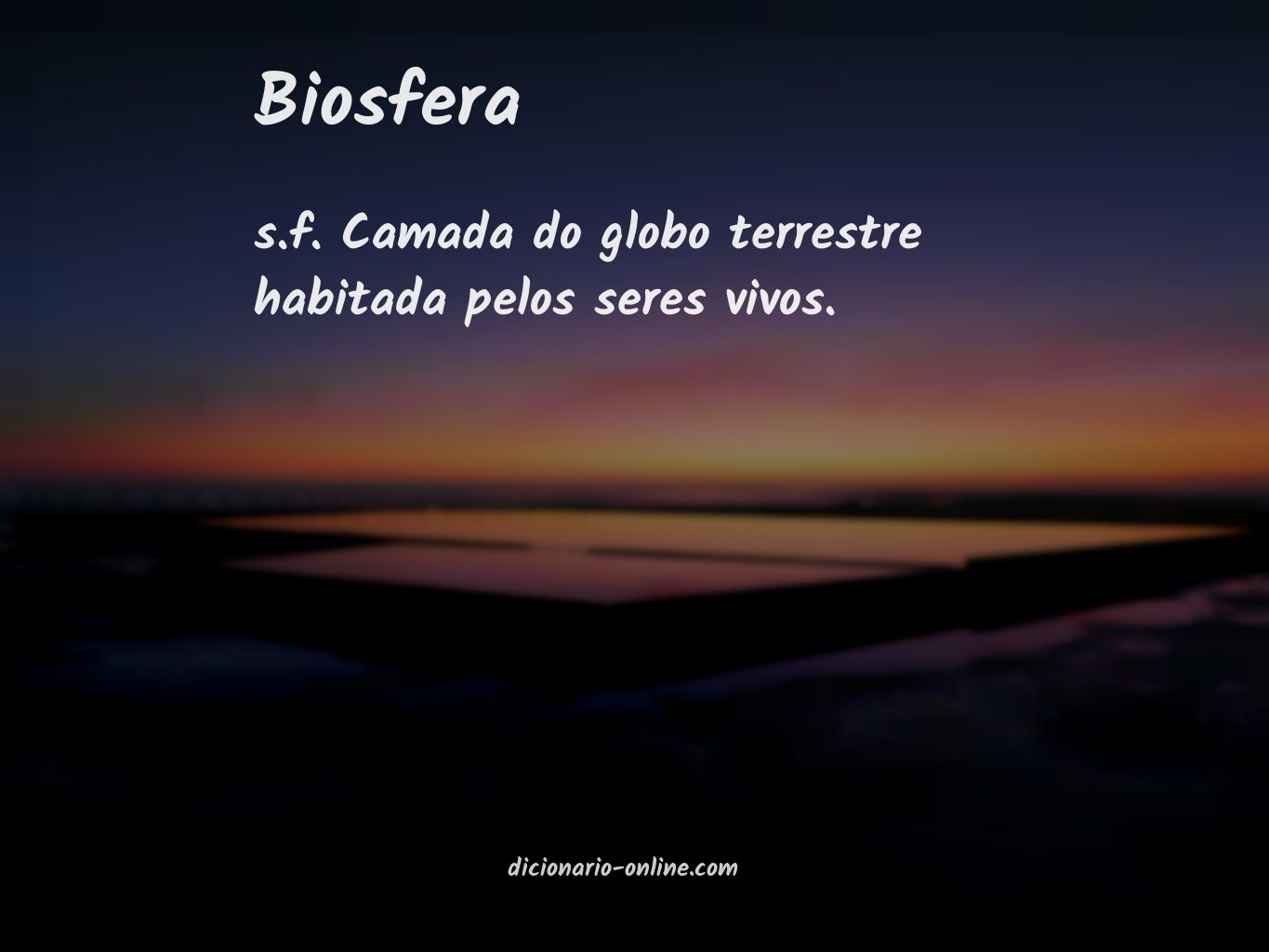 Significado de biosfera