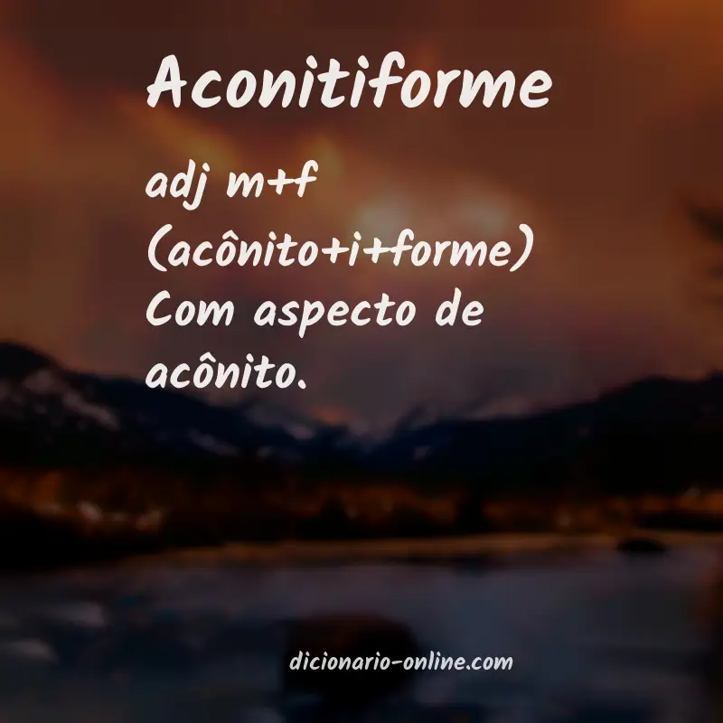 Significado de aconitiforme