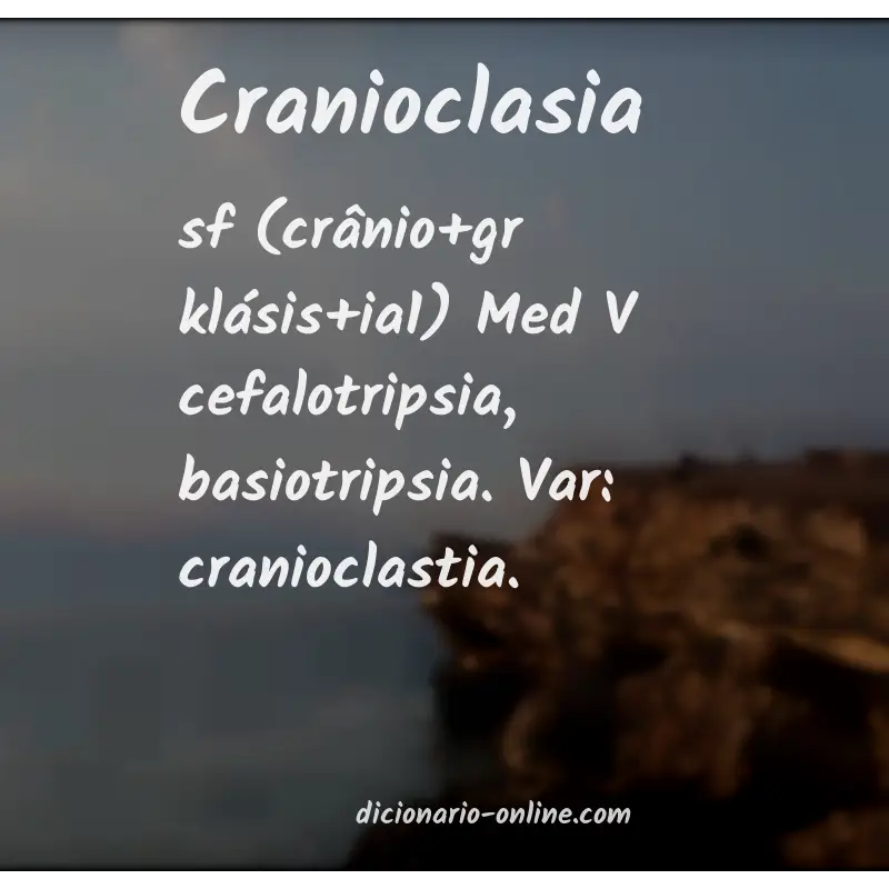 Significado de cranioclasia