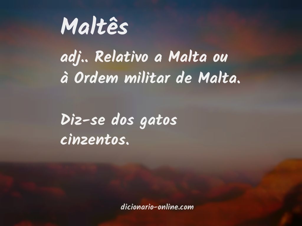 Significado de maltês