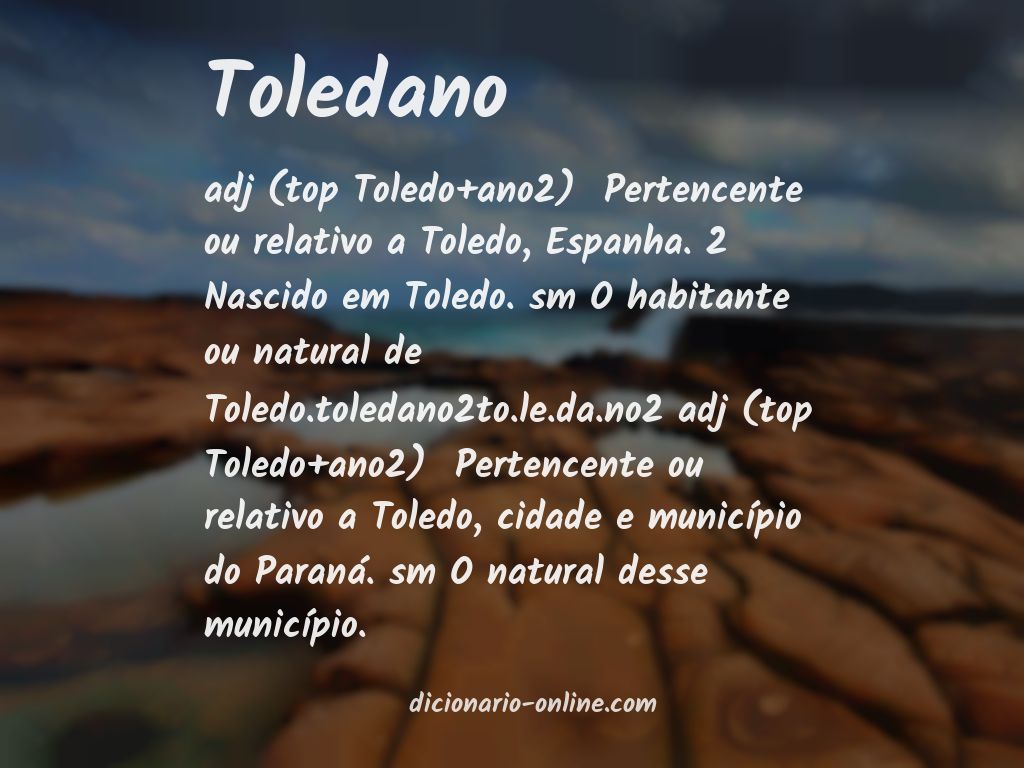 Significado de toledano