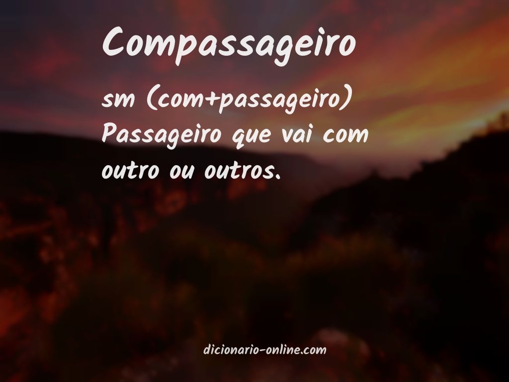 Significado de compassageiro