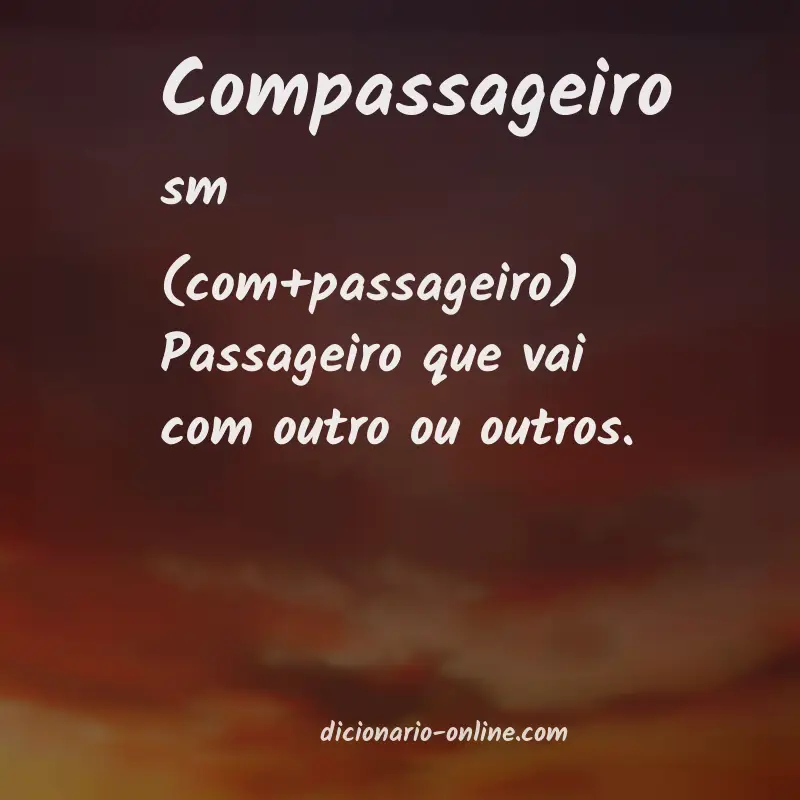 Significado de compassageiro