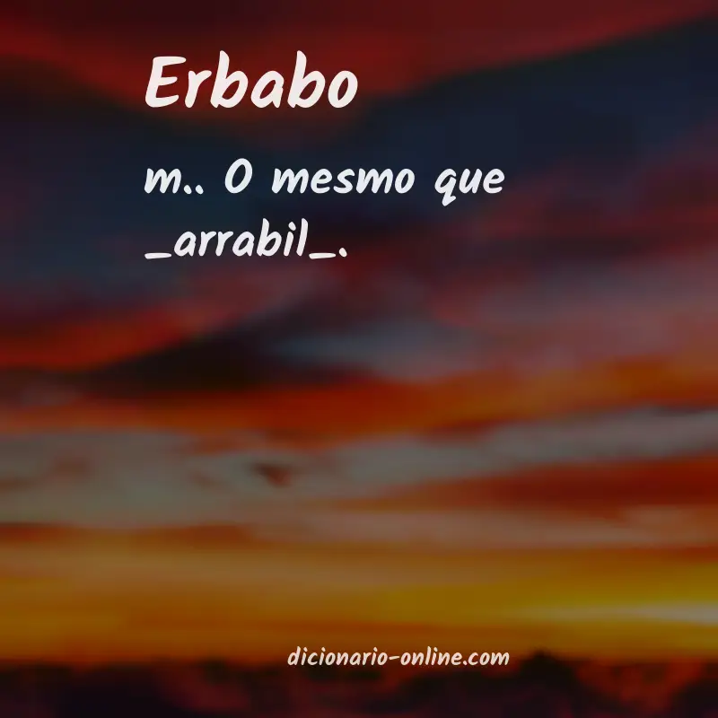 Significado de erbabo