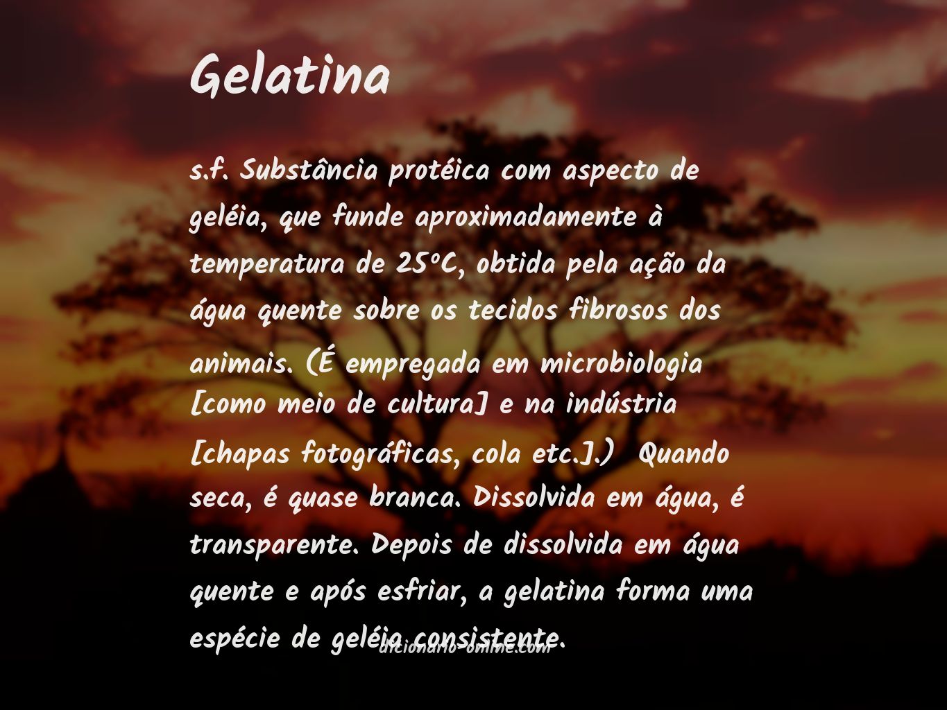 Significado de gelatina