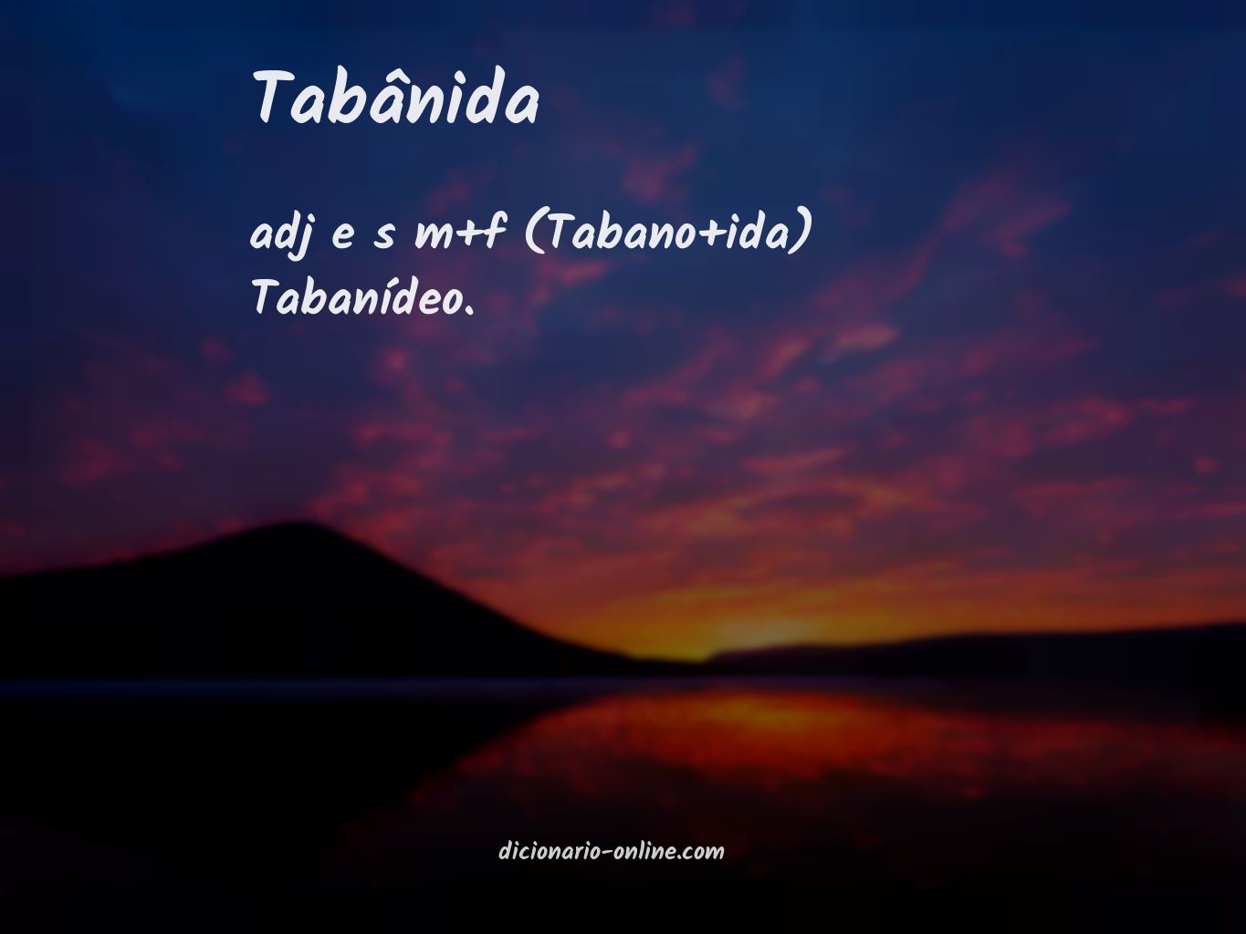 Significado de tabânida