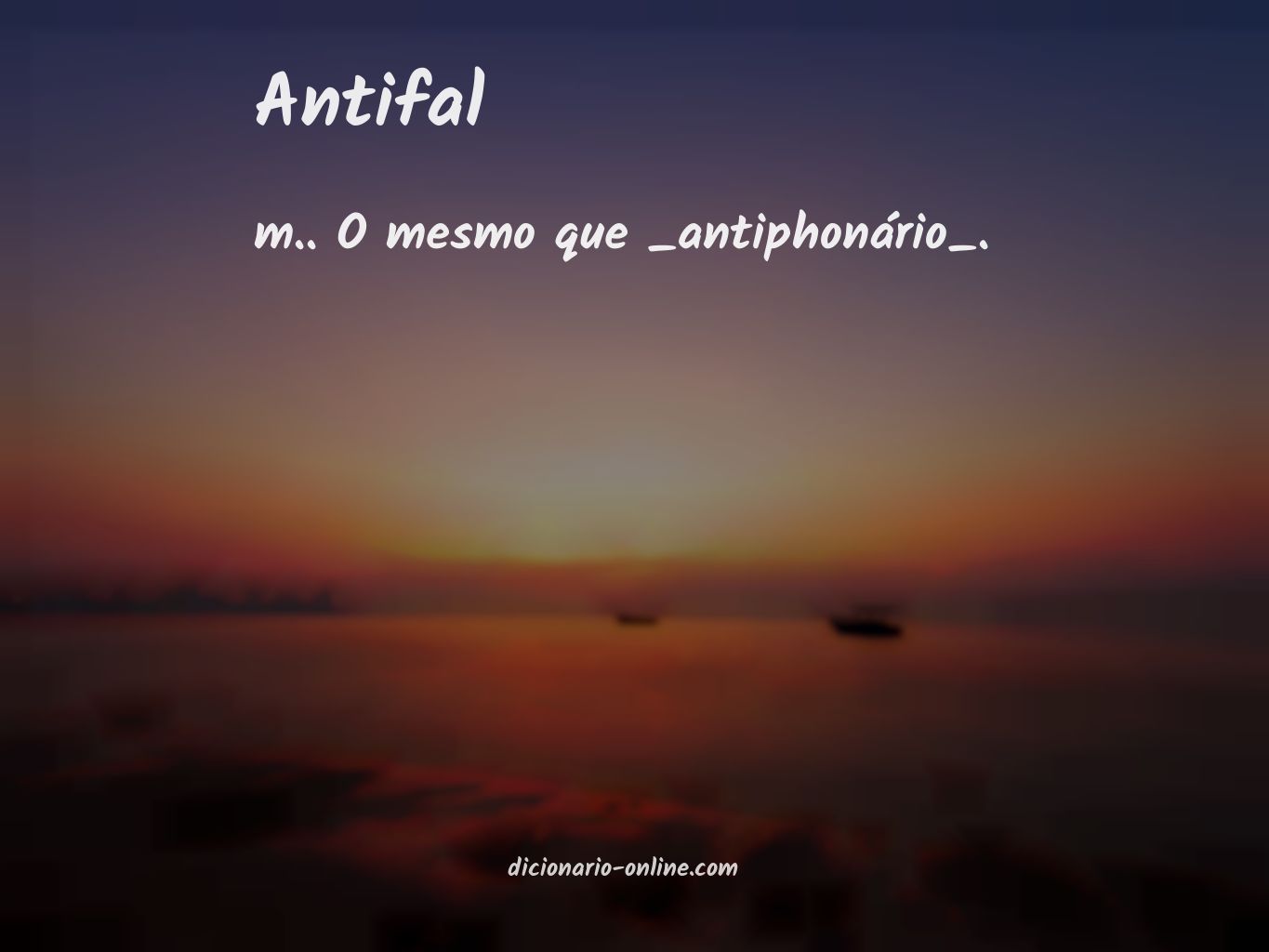 Significado de antifal