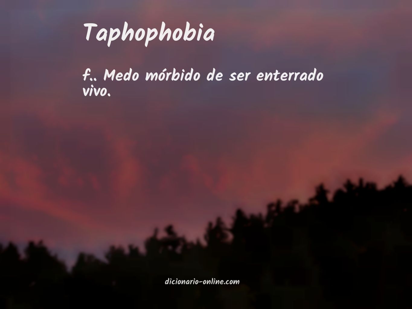 Significado de taphophobia