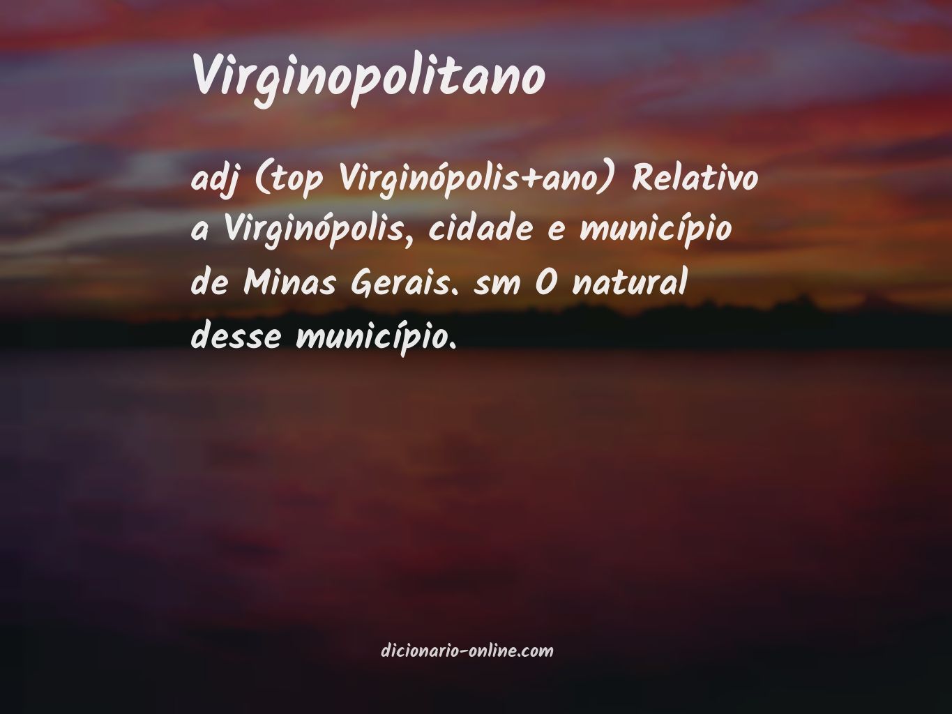 Significado de virginopolitano