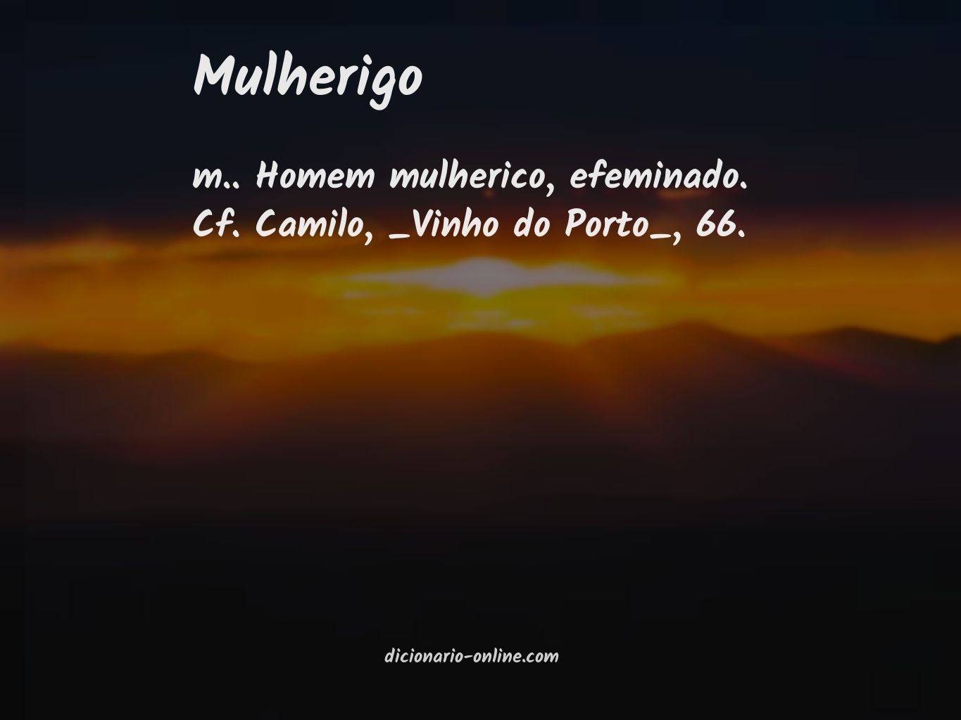 Significado de mulherigo