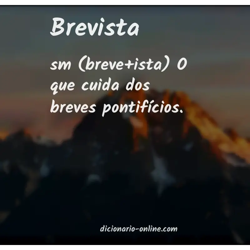 Significado de brevista