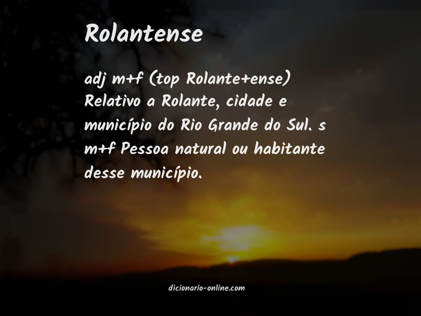 Significado de rolantense