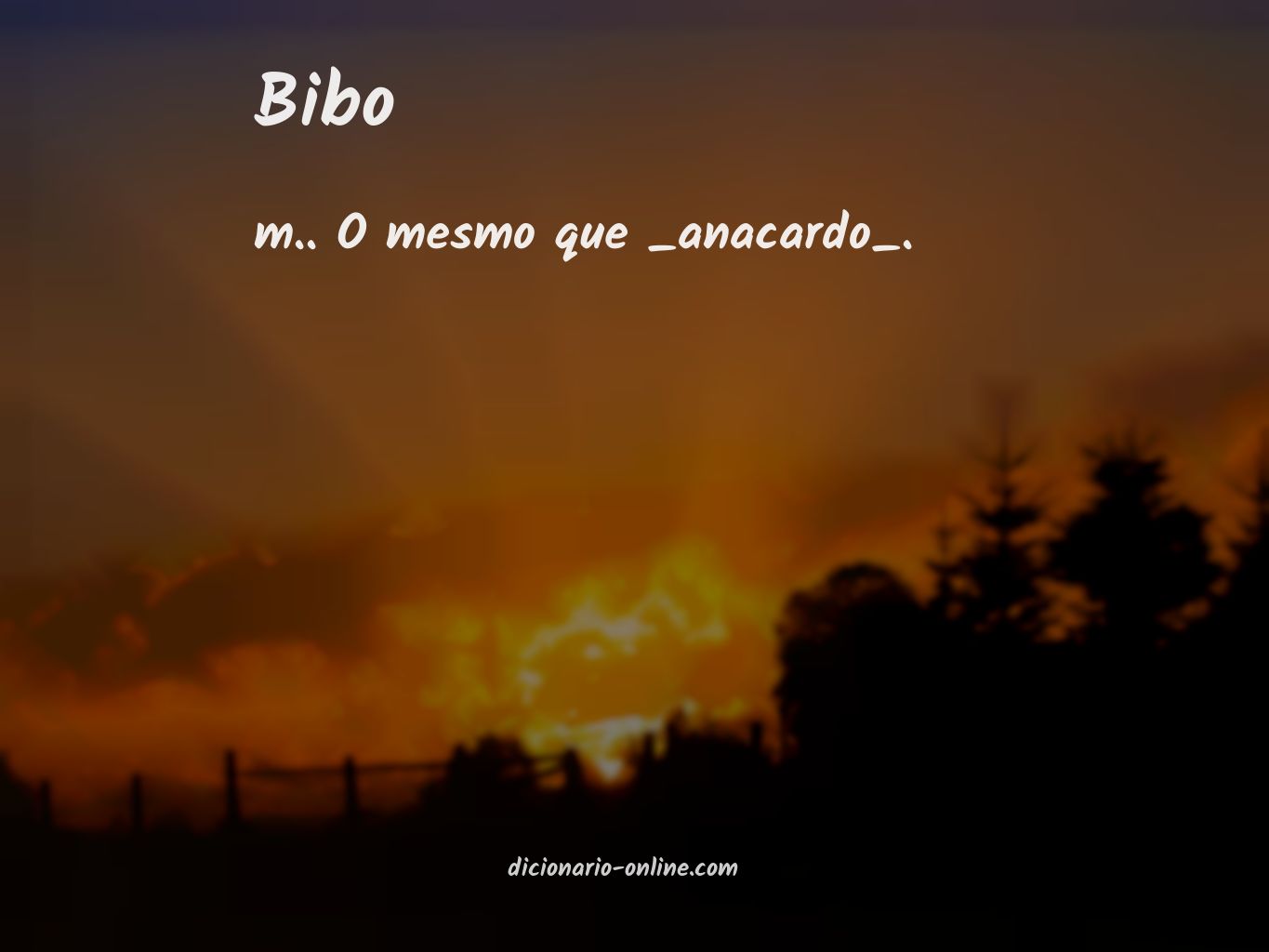 Significado de bibo