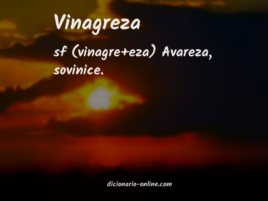 Significado de vinagreza