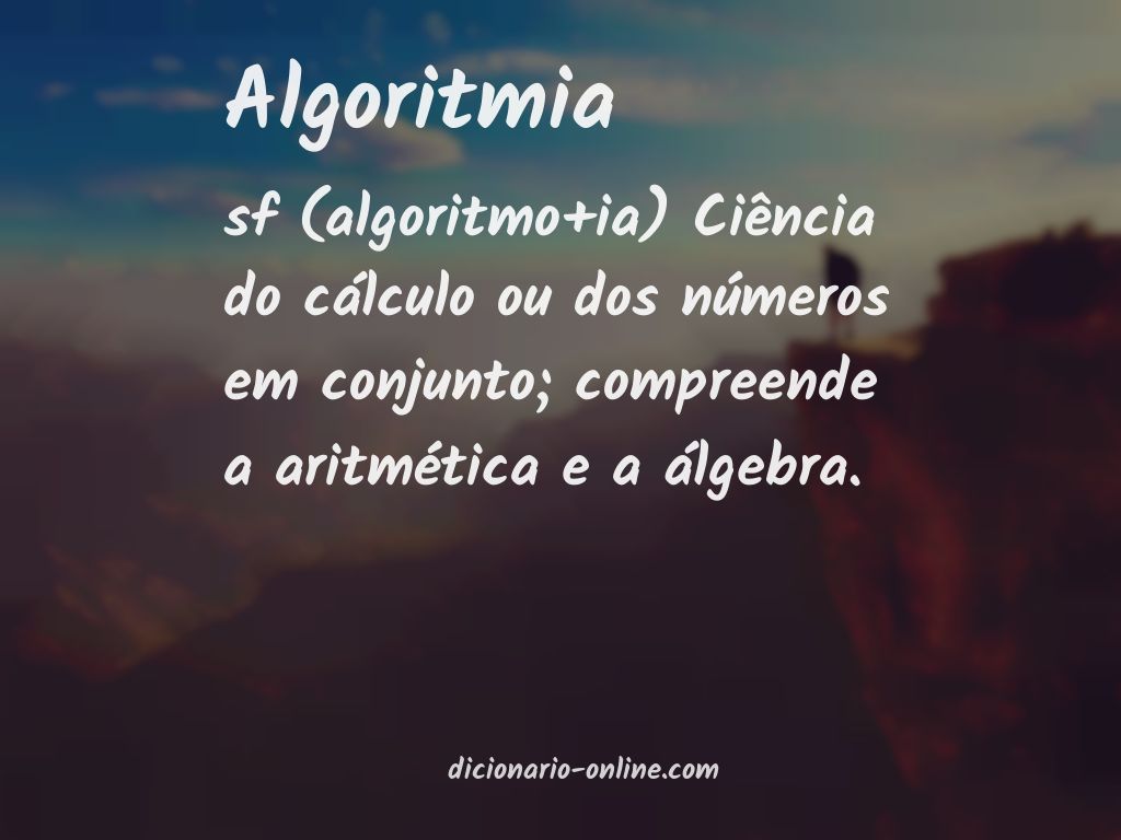 Significado de algoritmia