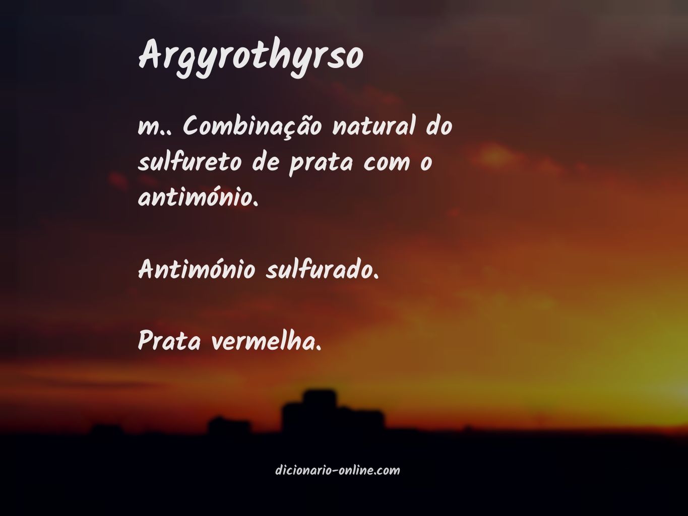 Significado de argyrothyrso