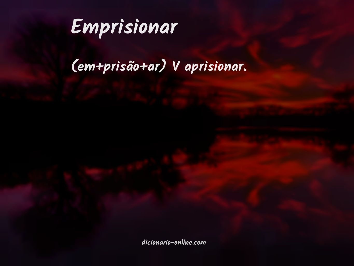 Significado de emprisionar