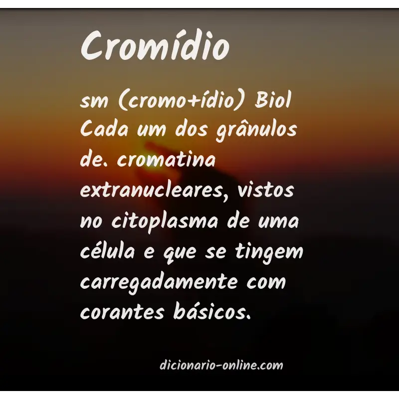 Significado de cromídio