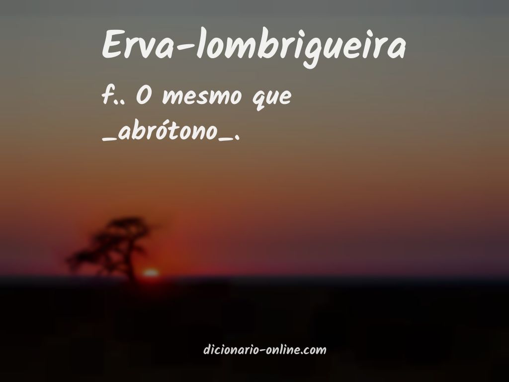 Significado de erva-lombrigueira